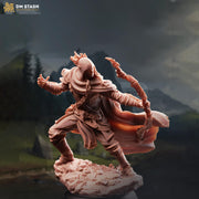 Elf Ranger Archer Miniature | Bow Sharpshooter PC NPC | DnD UNPAINTED Resin - Only-Games