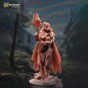 Female Fairy Druid Miniature | Winged Fey Elf Spellcaster | DnD Pathfinder UNPAINTED Resin - Only-Games