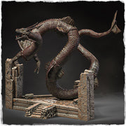 Serpentine Dragon Miniature | Eastern Sea Dragon Boss | DnD Pathfinder UNPAINTED - Only-Games