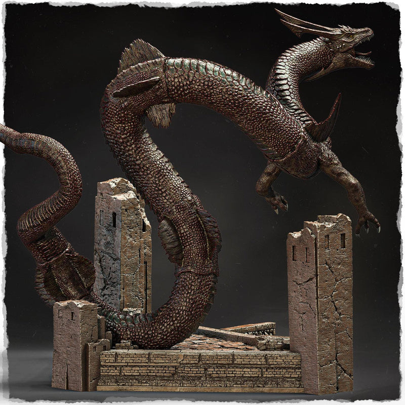 Serpentine Dragon Miniature | Eastern Sea Dragon Boss | DnD Pathfinder UNPAINTED - Only-Games