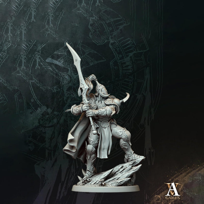 Greatsword Knight Miniature | Armored Fighter Warrior | UNPAINTED Resin - Only-Games