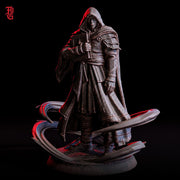 Hooded Warlock Miniature | Dark Scribe Necromancer | UNPAINTED Resin - Only-Games