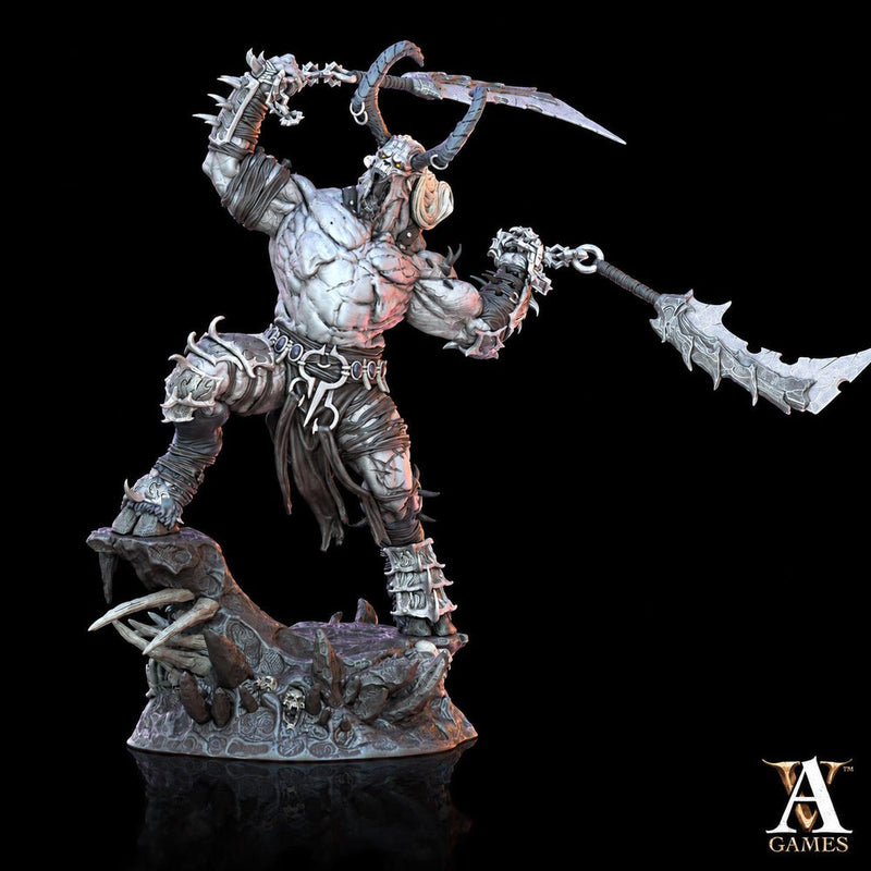 Goat Demon Lord Miniature | Horned Fiend Boss | UNPAINTED Resin - Only-Games