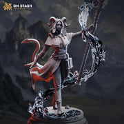 Tiefling Sorceress Miniature | Warlock Mage PC NPC | UNPAINTED Resin - Only-Games