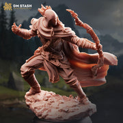 Elf Ranger Archer Miniature | Bow Sharpshooter PC NPC | DnD UNPAINTED Resin - Only-Games