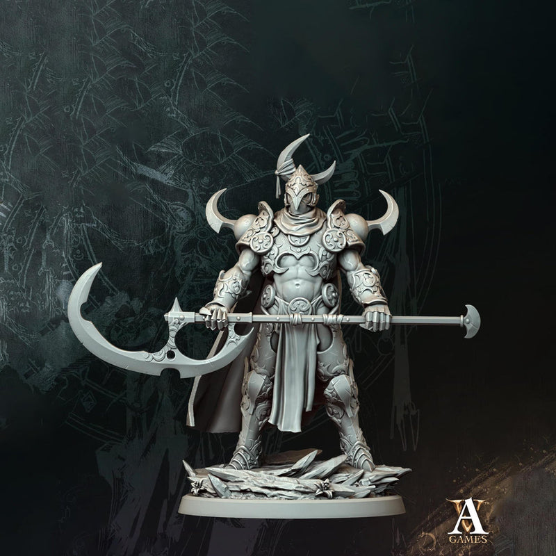 Gladiator Miniature | Polearm Fighter Arena Champion | UNPAINTED Resin - Only-Games