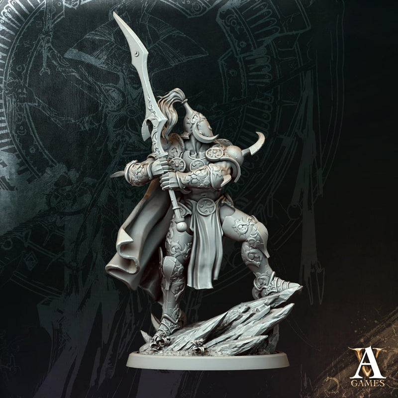 Greatsword Knight Miniature | Armored Fighter Warrior | UNPAINTED Resin - Only-Games