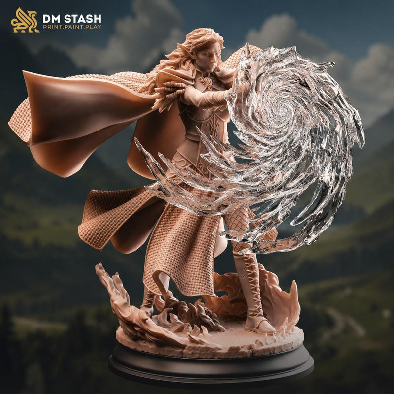 Female Sorcerer Miniature | Wizard Mage PC NPC | UNPAINTED Resin - Only-Games