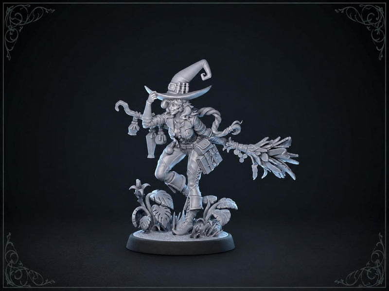 Female Elf Witch Miniature | Wizard Mage PC NPC | UNPAINTED Resin - Only-Games