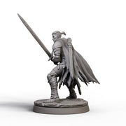 Human Fighter Unpainted Miniature, Aldric Greatsword Fighter, PaintedOrNot Original Resin Mini for DnD 5E - Only-Games