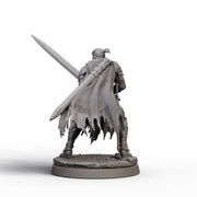 Human Fighter Unpainted Miniature, Aldric Greatsword Fighter, PaintedOrNot Original Resin Mini for DnD 5E - Only-Games