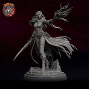 Malyra Eldritch Warlock STL | Female Tiefling Spellcaster Digital Mini for DnD 5E - Only-Games