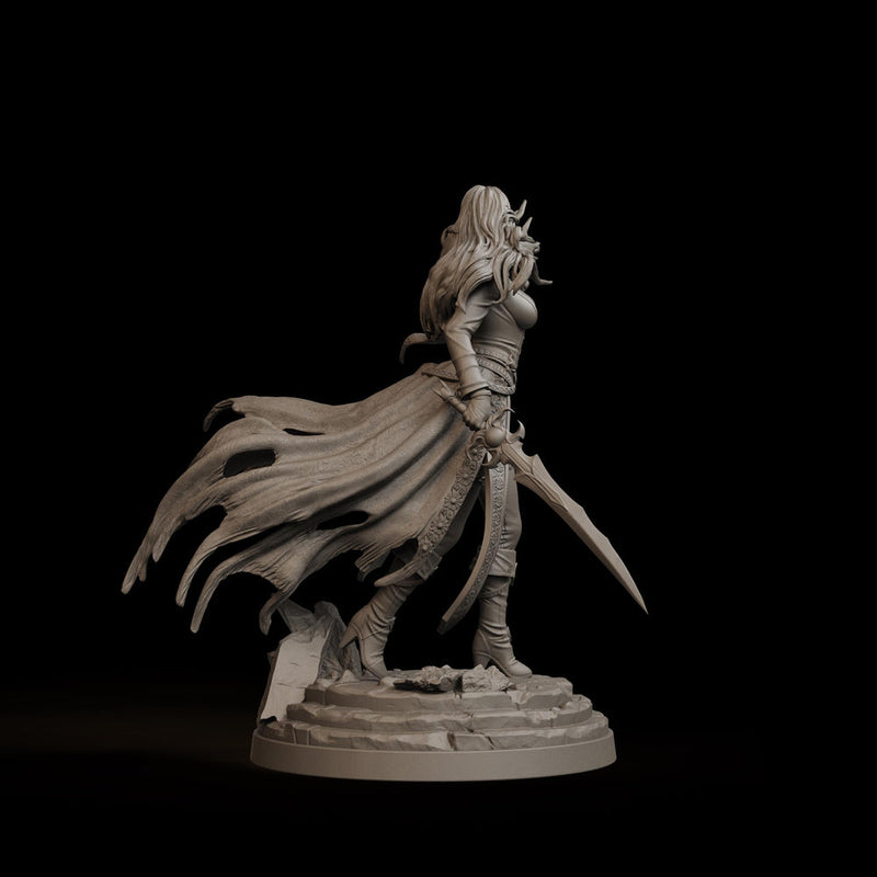 Malyra Eldritch Warlock STL | Female Tiefling Spellcaster Digital Mini for DnD 5E - Only-Games