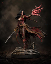 Female Warlock Unpainted Miniature, Malyra Eldritch Warlock, PaintedOrNot Original Resin Mini for DnD 5E - Only-Games
