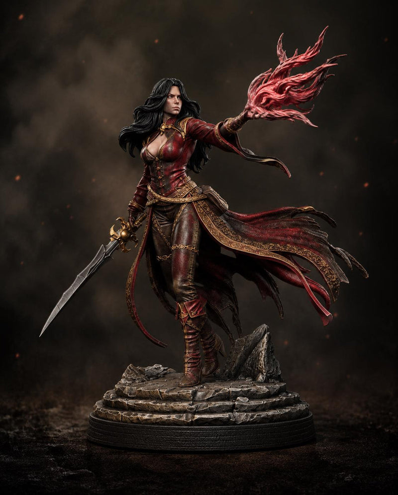 Female Warlock Unpainted Miniature, Malyra Eldritch Warlock, PaintedOrNot Original Resin Mini for DnD 5E - Only-Games