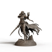 Female Warlock Unpainted Miniature, Malyra Pactblade Warlock, PaintedOrNot Original Resin Mini for DnD 5E - Only-Games
