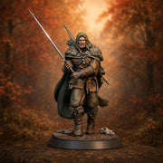 Human Ranger Unpainted Miniature, Torvin Sword Pose, PaintedOrNot Original Resin Mini for DnD 5E - Only-Games