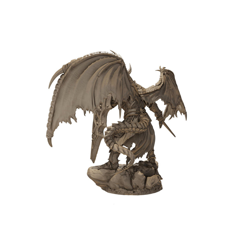 Winged Dragonborn Paladin STL, Zavorak Drakon Paladin, PaintedOrNot Original Digital Mini for DnD 5E - Only-Games