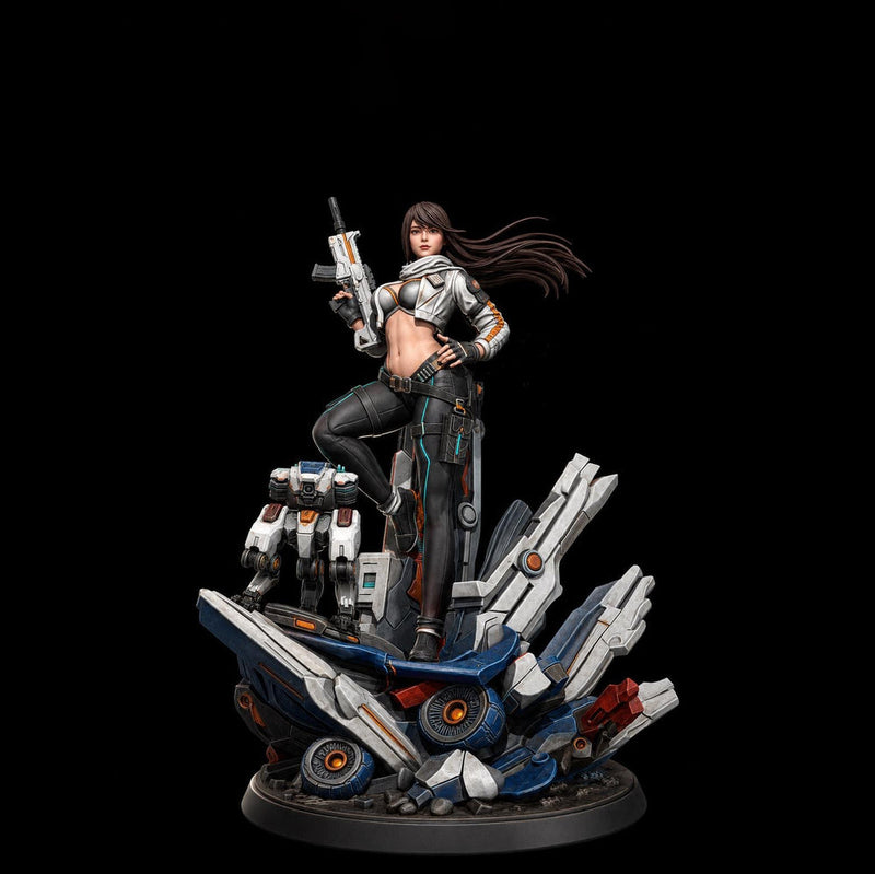 Cyber Stealth Operative Female Unpainted Mini Sci-Fi Starfinder Topless Nude NSFW - Only-Games