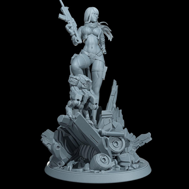 Cyber Stealth Operative Female Unpainted Mini Sci-Fi Starfinder Topless Nude NSFW - Only-Games