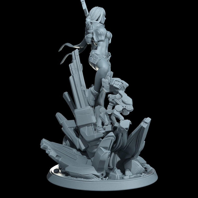 Cyber Stealth Operative Female Unpainted Mini Sci-Fi Starfinder Topless Nude NSFW - Only-Games