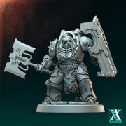 Sci-Fi Warrior Miniature | Heavy Axe Guard | UNPAINTED Resin RPG Wargame - Only-Games