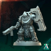 Sci-Fi Soldier Miniature | Shield Gunner Warrior | UNPAINTED Resin RPG Wargame - Only-Games