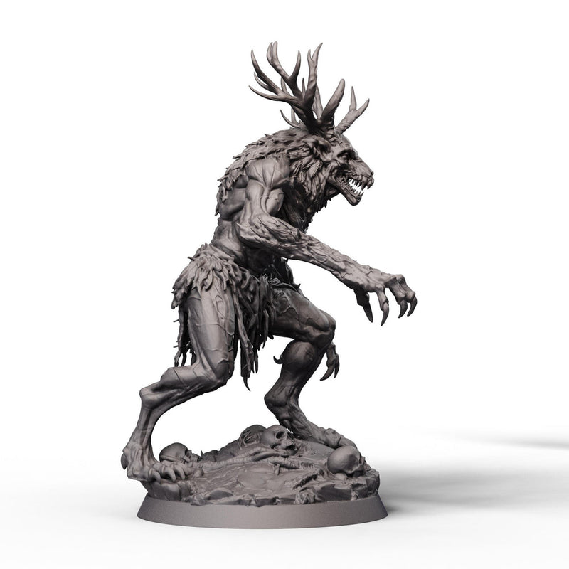 Wendigo Monster Unpainted Miniature, PaintedOrNot Original Resin Horror Boss for DnD 5E Pathfinder - Only-Games