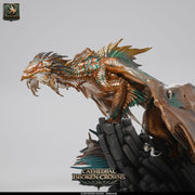 Elder Bronze Dragon Miniature | Gargantuan Dragon Boss | UNPAINTED Resin DnD Pathfinder - Only-Games