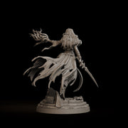 Female Warlock Unpainted Miniature, Malyra Eldritch Warlock, PaintedOrNot Original Resin Mini for DnD 5E - Only-Games