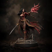 Malyra Eldritch Warlock STL | Female Tiefling Spellcaster Digital Mini for DnD 5E - Only-Games