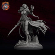 Female Warlock Unpainted Miniature, Malyra Pactblade Warlock, PaintedOrNot Original Resin Mini for DnD 5E - Only-Games