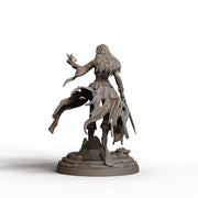 Female Warlock Unpainted Miniature, Malyra Pactblade Warlock, PaintedOrNot Original Resin Mini for DnD 5E - Only-Games