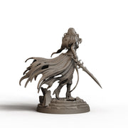 Female Warlock Unpainted Miniature, Malyra Pactblade Warlock, PaintedOrNot Original Resin Mini for DnD 5E - Only-Games
