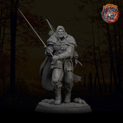 Human Ranger Unpainted Miniature, Torvin Sword Pose, PaintedOrNot Original Resin Mini for DnD 5E - Only-Games