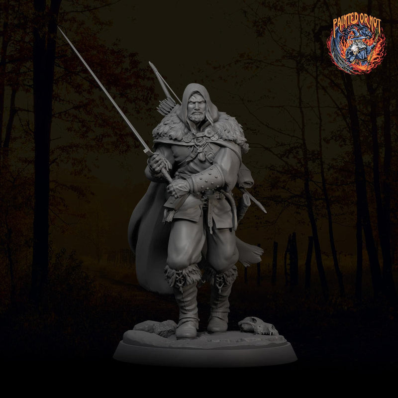 Human Ranger Unpainted Miniature, Torvin Sword Pose, PaintedOrNot Original Resin Mini for DnD 5E - Only-Games