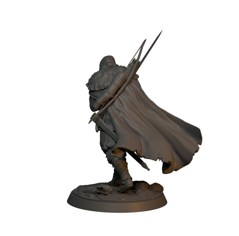 Human Ranger Unpainted Miniature, Torvin Sword Pose, PaintedOrNot Original Resin Mini for DnD 5E - Only-Games