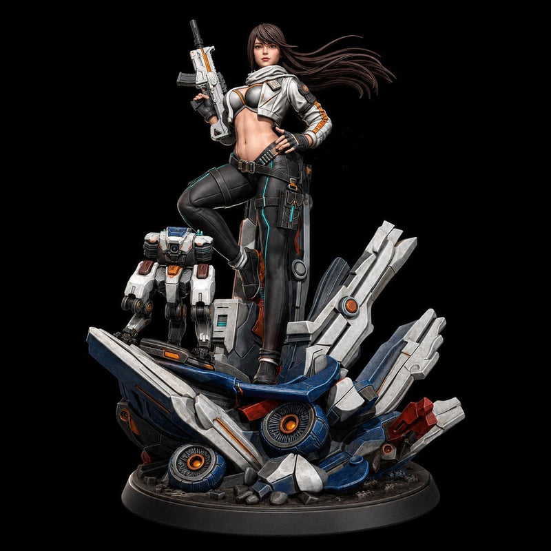 Cyber Stealth Operative Female Unpainted Mini Sci-Fi Starfinder Topless Nude NSFW - Only-Games