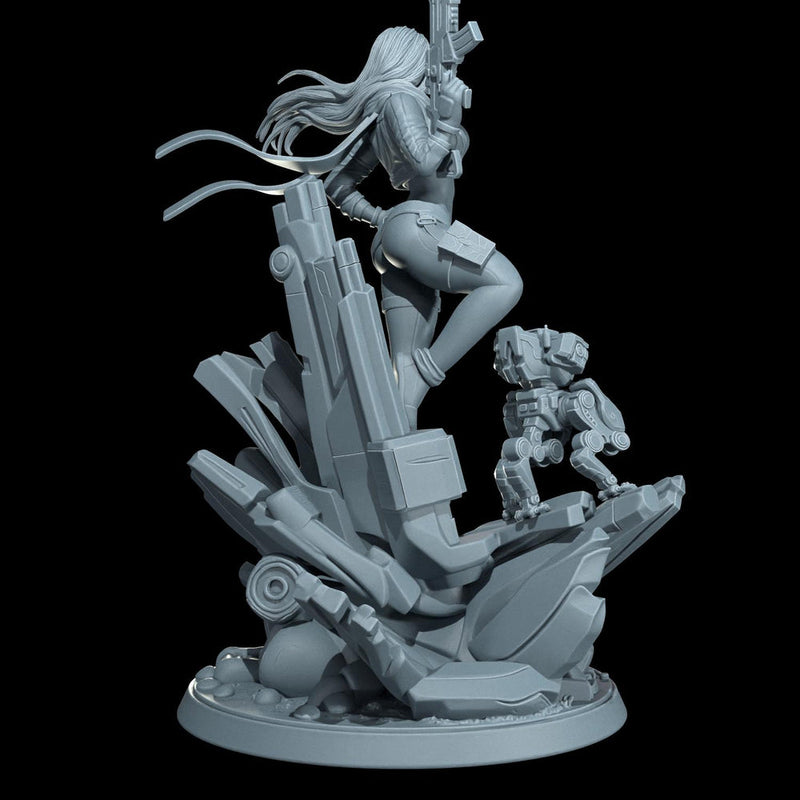 Cyber Stealth Operative Female Unpainted Mini Sci-Fi Starfinder Topless Nude NSFW - Only-Games