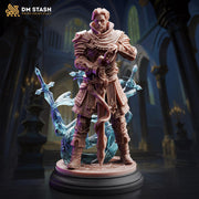 Human Sorcerer Miniature | Arcane Spellcaster | Resin 28mm 32mm 54mm 75mm 100mm - Only-Games