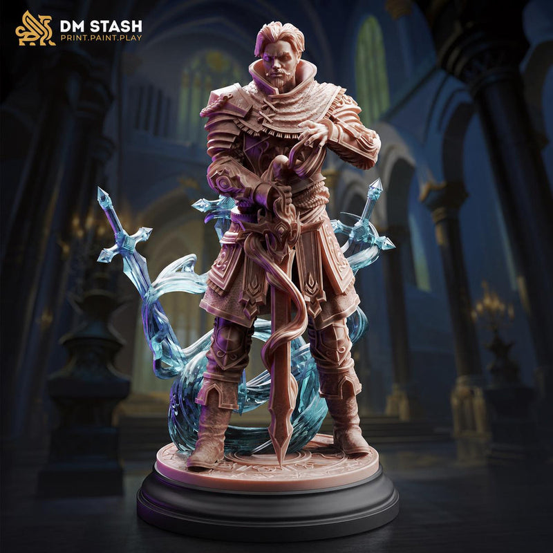 Human Sorcerer Miniature | Arcane Spellcaster | Resin 28mm 32mm 54mm 75mm 100mm - Only-Games