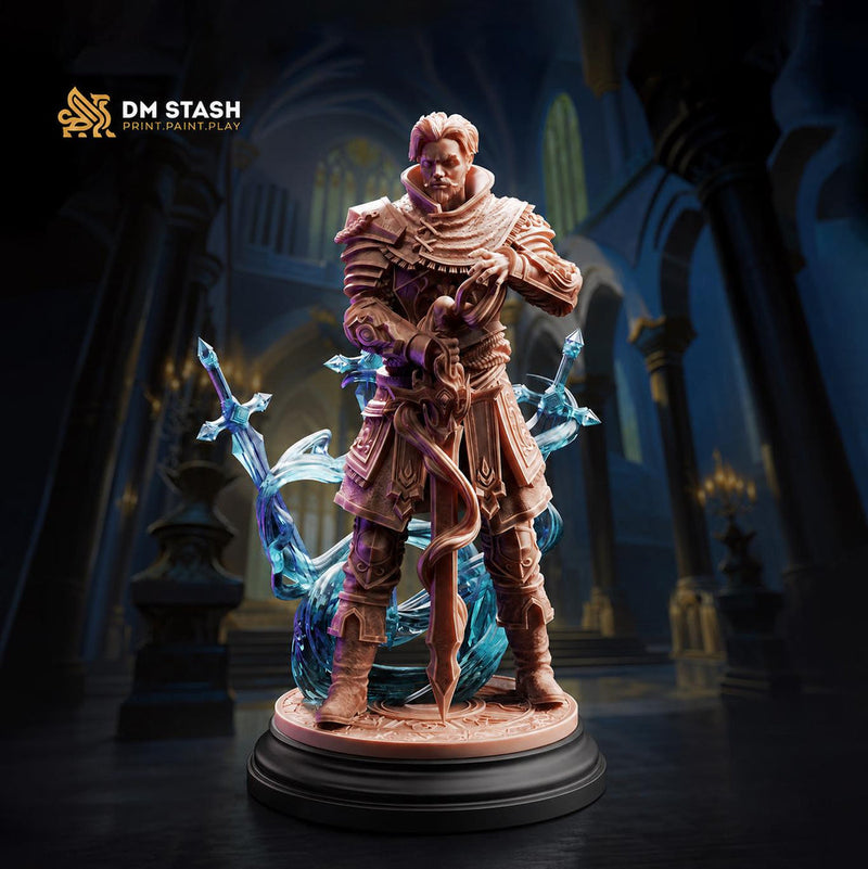 Human Sorcerer Miniature | Arcane Spellcaster | Resin 28mm 32mm 54mm 75mm 100mm - Only-Games