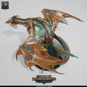 Elder Bronze Dragon Miniature | Gargantuan Dragon Boss | UNPAINTED Resin DnD Pathfinder - Only-Games