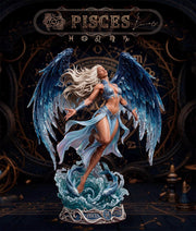 Female Angel Miniature | Pisces Zodiac Sorceress NSFW Topless | UNPAINTED Resin DnD Pathfinder - Only-Games