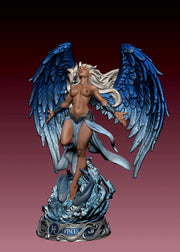 Female Angel Miniature | Pisces Zodiac Sorceress NSFW Topless | UNPAINTED Resin DnD Pathfinder - Only-Games