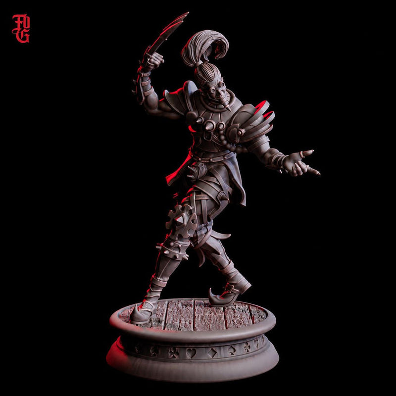 Rogue Miniature | Jester Trickster Assassin | UNPAINTED Resin DnD Pathfinder - Only-Games