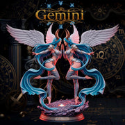 Female Angel Miniature | Gemini Zodiac Twin Sorceress NSFW Topless | UNPAINTED Resin DnD Pathfinder - Only-Games
