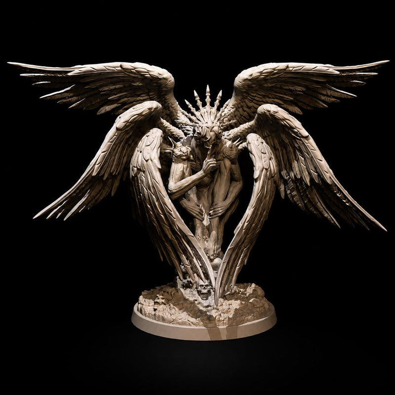 Fallen Angel Miniature | Winged Demon Boss | UNPAINTED Resin DnD Pathfinder - Only-Games