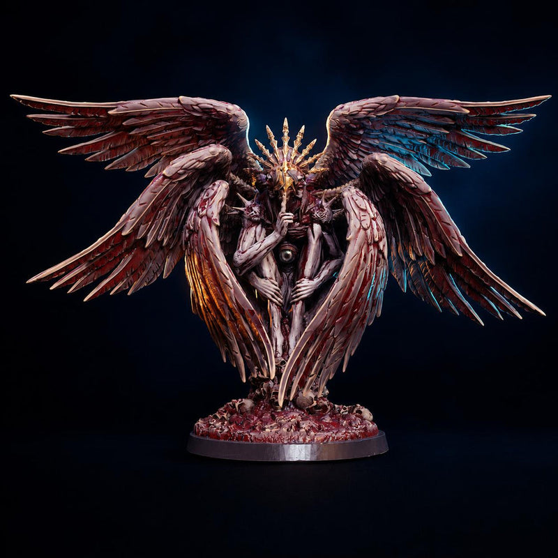 Fallen Angel Miniature | Winged Demon Boss | UNPAINTED Resin DnD Pathfinder - Only-Games