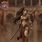 Female Elf Polearm Master Miniature, Thalira Spear Fighter Gladiator, PaintedOrNot Original DnD Pathfinder - Only-Games